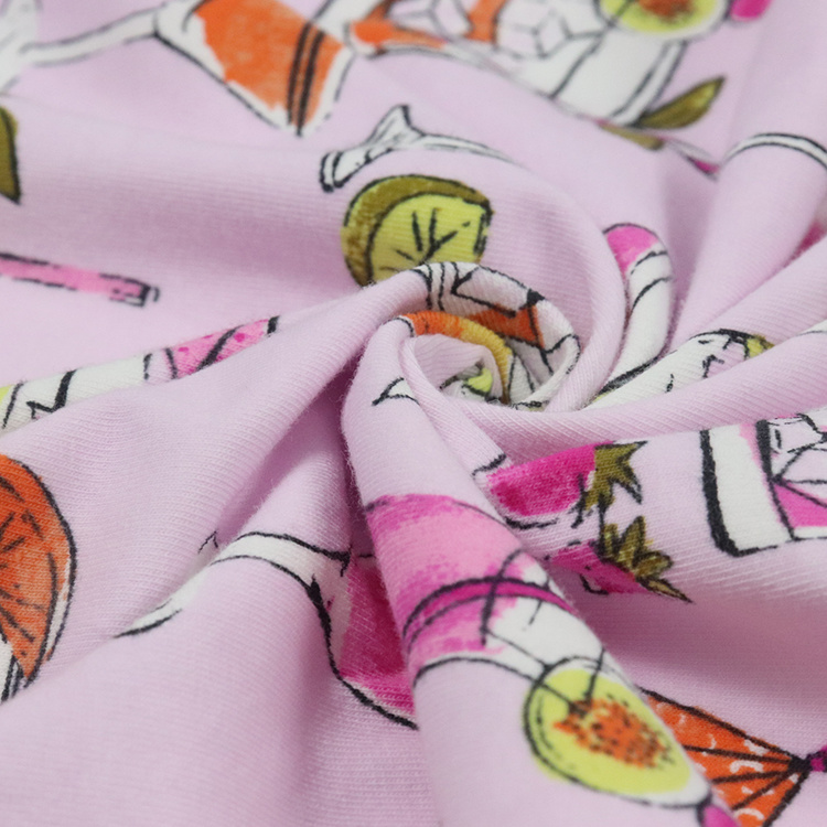 梳理有机棉氨纶单泽西弹性针织面料