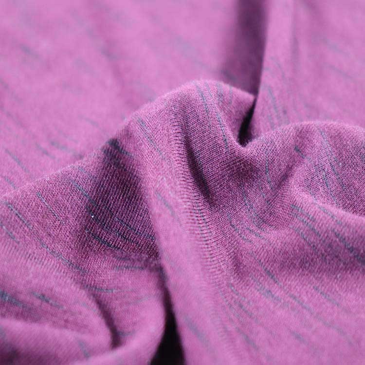 180GSM人造丝涤纶氨纶球衣，Slub Fabric，Space Dye