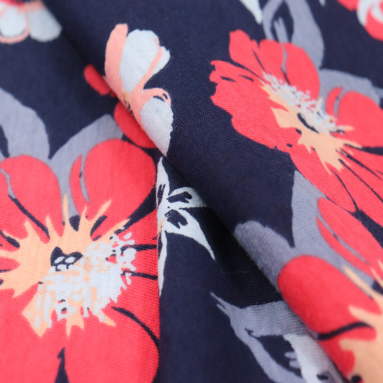 CVC Single Jersey, Printed Sleepwear Knitted Fabric