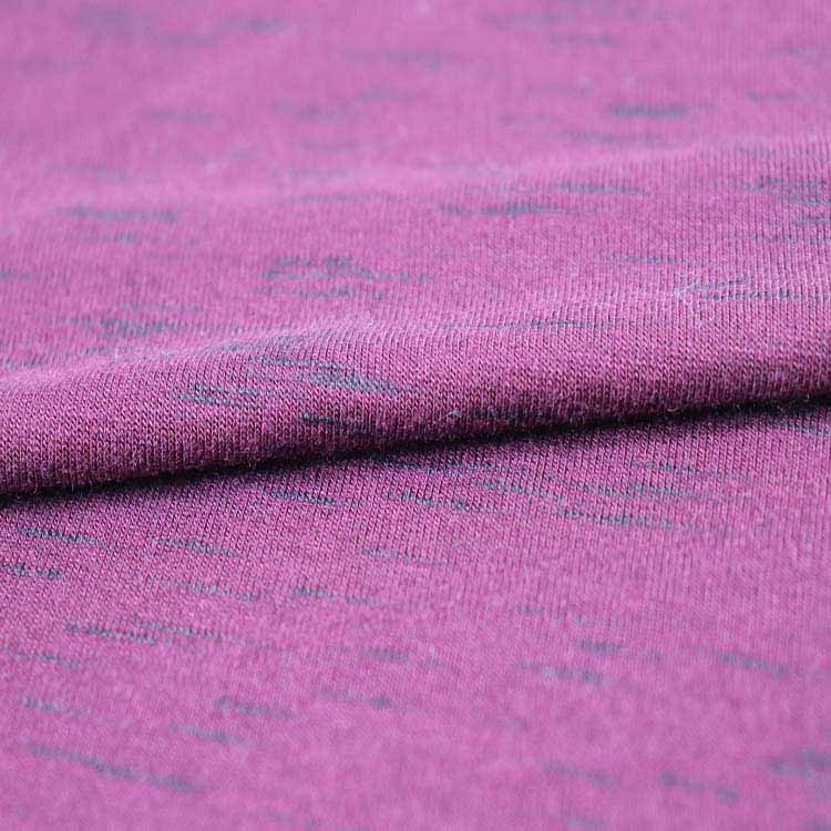 180GSM人造丝涤纶氨纶球衣，Slub Fabric，Space Dye